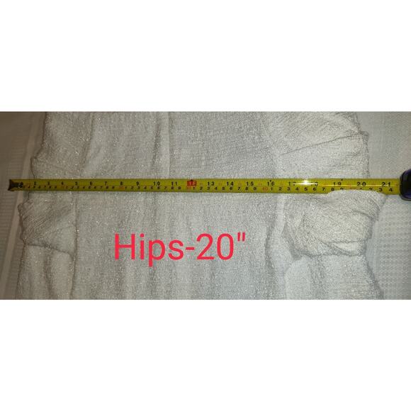 Badgley Mischka Dress Womens Plus 16 White Party Formal Gown Sparkly Peplum Text - Picture 16 of 16